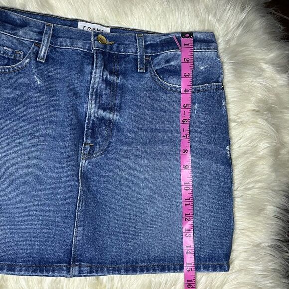 Frame denim le mini distressed skirt sz 30 - Picture 9 of 9